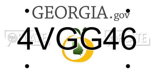 4VGG46 Georgia License Plate