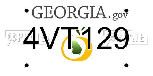 4VT129 Georgia License Plate
