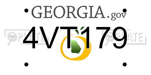 4VT179 Georgia License Plate