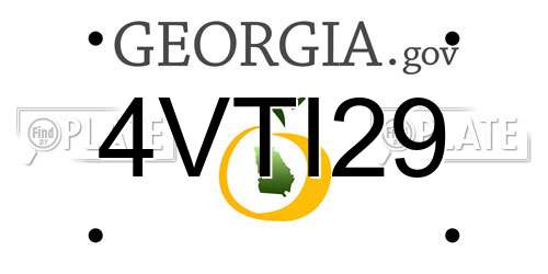 4VTI29 Georgia License Plate