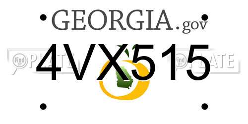 4VX515 Georgia License Plate