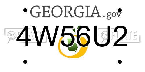 4W56U2 Georgia License Plate