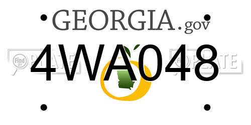 4WA048 Georgia License Plate