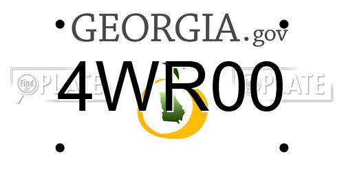 4WR00 Georgia License Plate