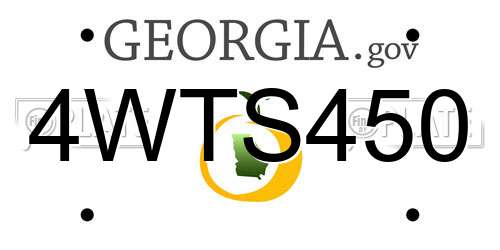 4WTS450 Georgia License Plate