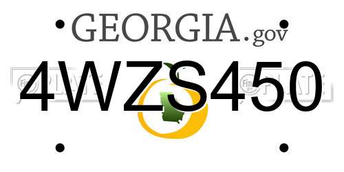 4WZS450 Georgia License Plate