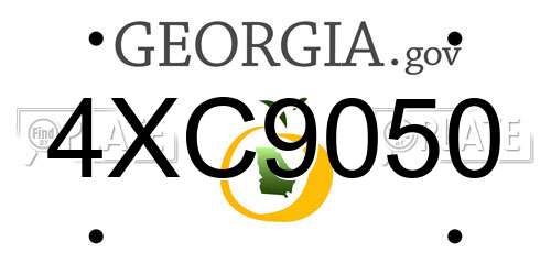4XC9050 Georgia License Plate