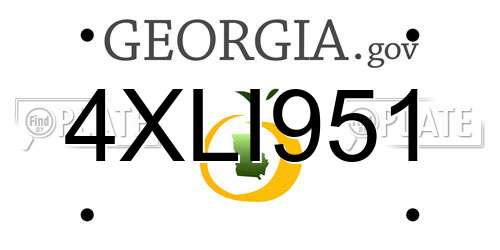 4XLI951 Georgia License Plate