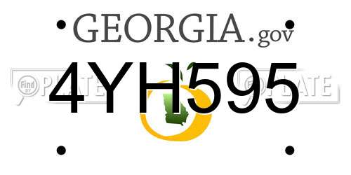 4YH595 Georgia License Plate
