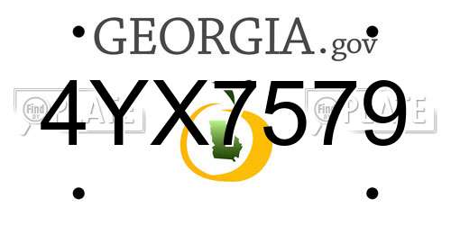 4YX7579 Georgia License Plate
