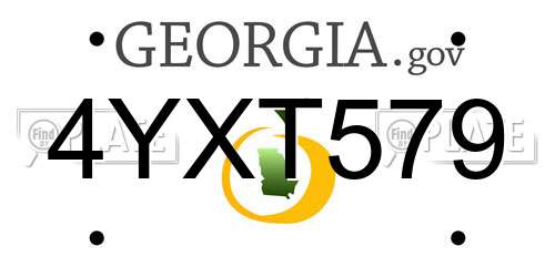 4YXT579 Georgia License Plate