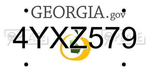 4YXZ579 Georgia License Plate