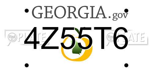 4Z55T6 Georgia License Plate
