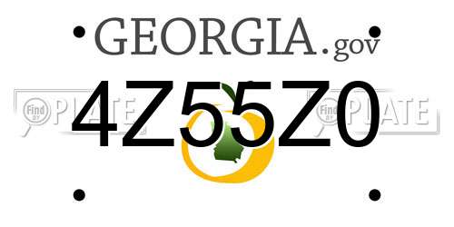 4Z55Z0 Georgia License Plate