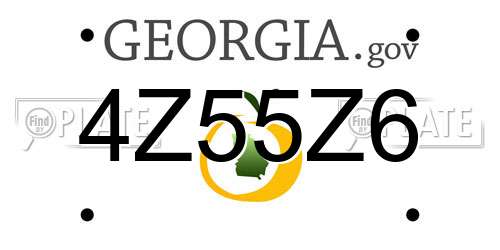 4Z55Z6 Georgia License Plate