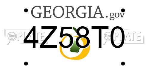 4Z58T0 Georgia License Plate