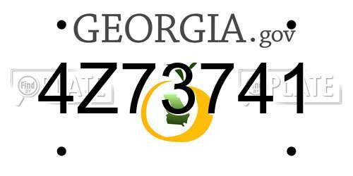 4Z73741 Georgia License Plate