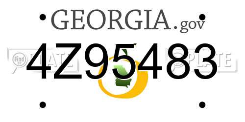 4Z95483 Georgia License Plate