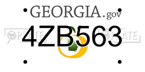 4ZB563 Georgia License Plate