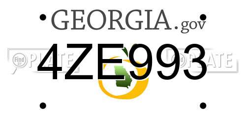 4ZE993 Georgia License Plate