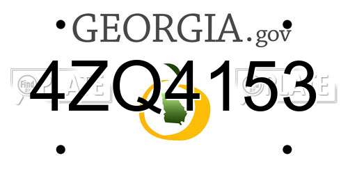 4ZQ4153 Georgia License Plate