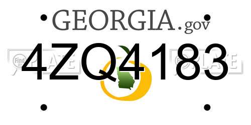 4ZQ4183 Georgia License Plate