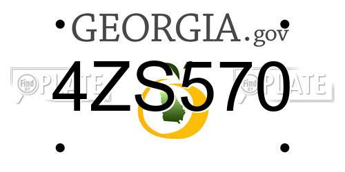 4ZS570 Georgia License Plate