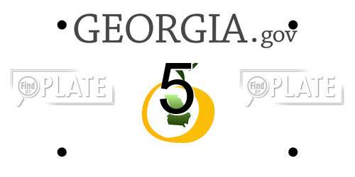 5 Georgia License Plate