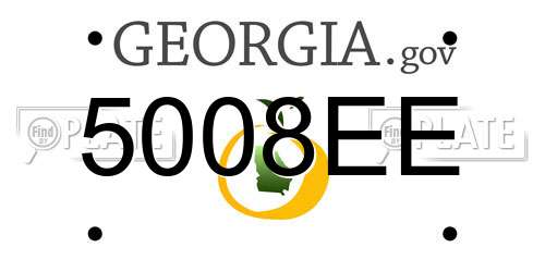 5008EE Georgia License Plate