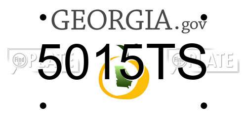 5015TS Georgia License Plate