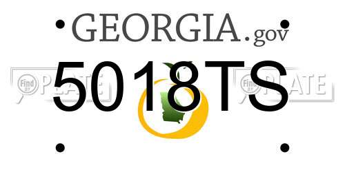 5018TS Georgia License Plate