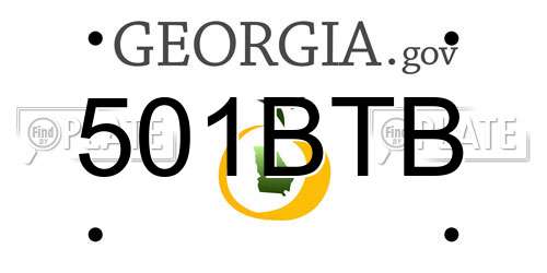 501BTB Georgia License Plate