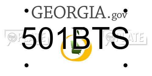 501BTS Georgia License Plate