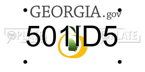 501ID5 Georgia License Plate