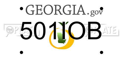 501IOB Georgia License Plate