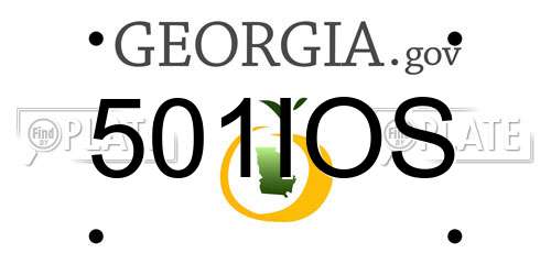501IOS Georgia License Plate