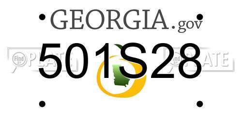 501S28 Georgia License Plate