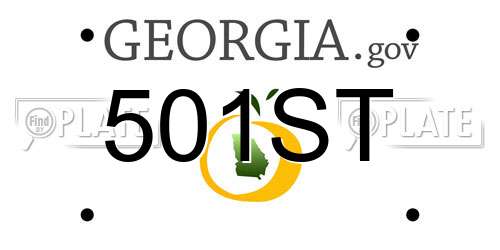 501ST Georgia License Plate