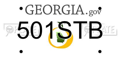501STB Georgia License Plate