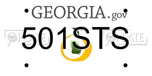 501STS Georgia License Plate