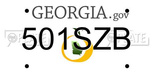 501SZB Georgia License Plate