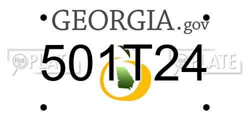501T24 Georgia License Plate