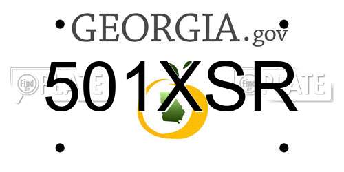 501XSR Georgia License Plate