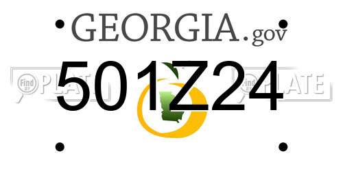 501Z24 Georgia License Plate