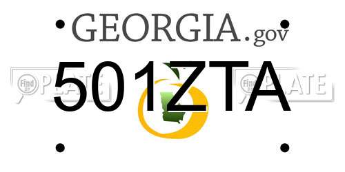 501ZTA Georgia License Plate