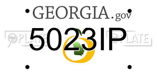 5023IP Georgia License Plate