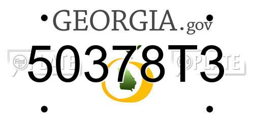 50378T3 Georgia License Plate