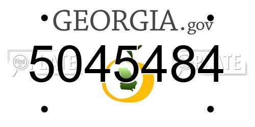 5045484 Georgia License Plate
