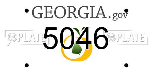 5046 Georgia License Plate
