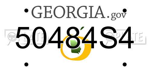 50484S4 Georgia License Plate